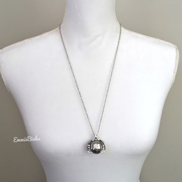 New Photo Picture Keeper Accordion Orb Pendant Necklace / Photo Globe Locket - Picture 7 of 16